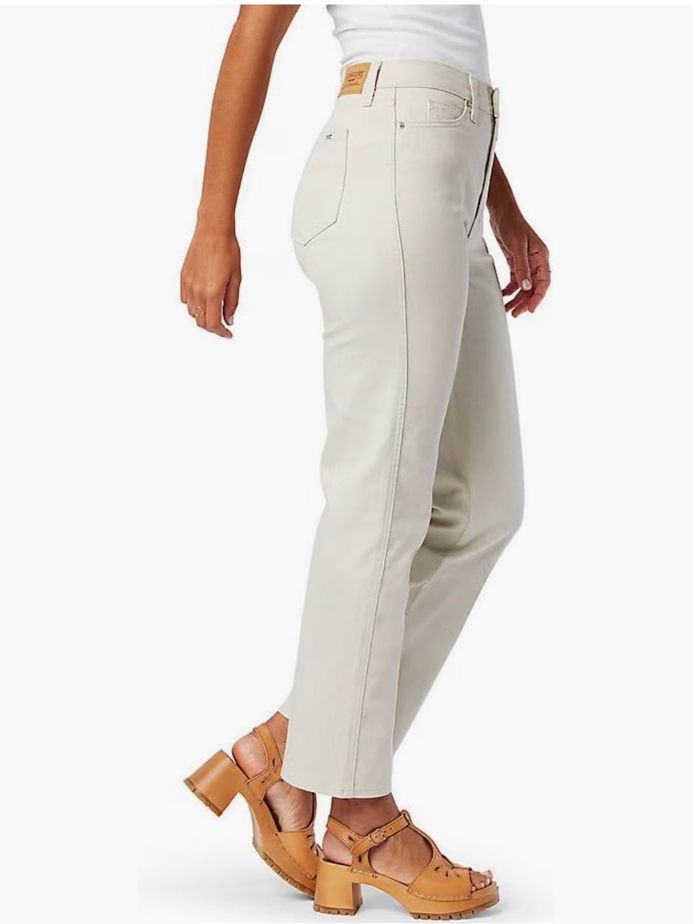 Levi Signature Heritage High Rise Straight Jeans Denim Cream Golden Hour M 29 8